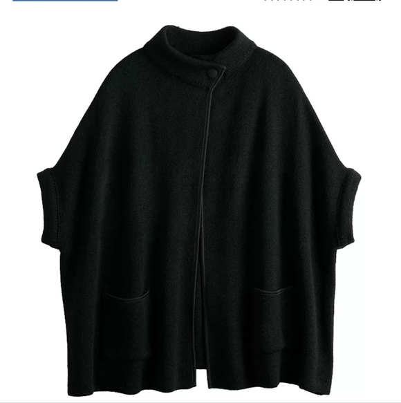 LC Lauren Conrad Sweaters - LC Lauren Conrad Black Poncho Sweater
